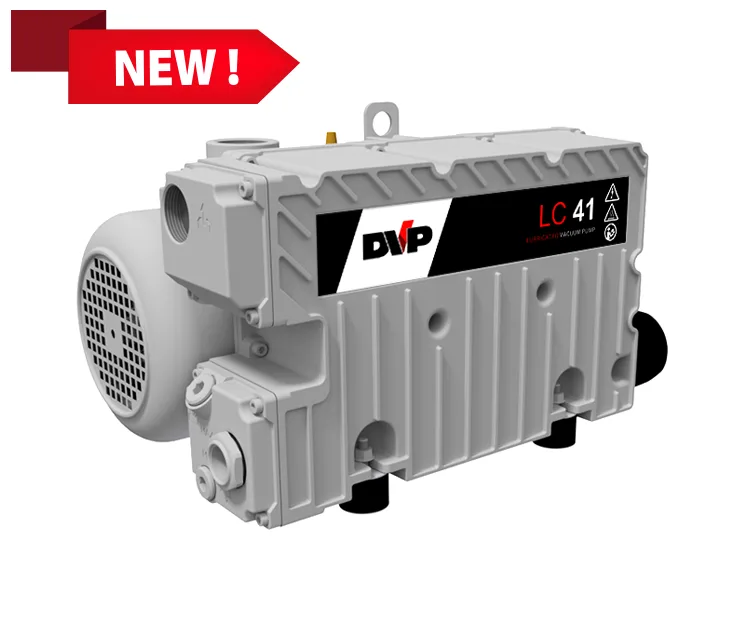 DVP LC 41 single-stage, oil-lubricated rotary vane vacuum pump, 40 m³/h, supplied by Girovac