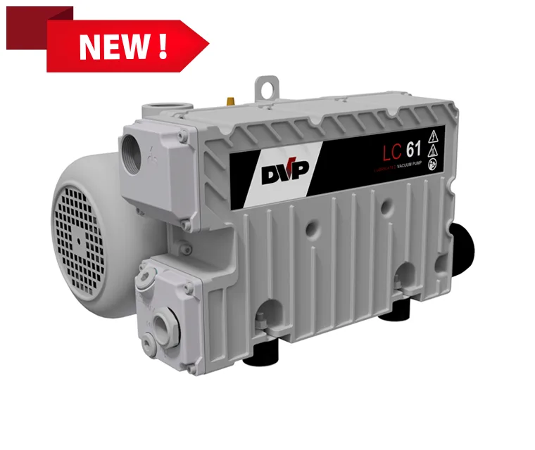 DVP LC 61 single-stage, oil-lubricated rotary vane vacuum pump, 60 m³/h, supplied by Girovac