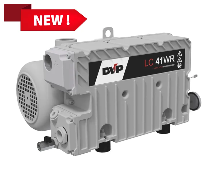 DVP LC 41WR single-stage, oil-lubricated rotary vane vacuum pump built for wet duty, 40 m³/h, supplied by Girovac