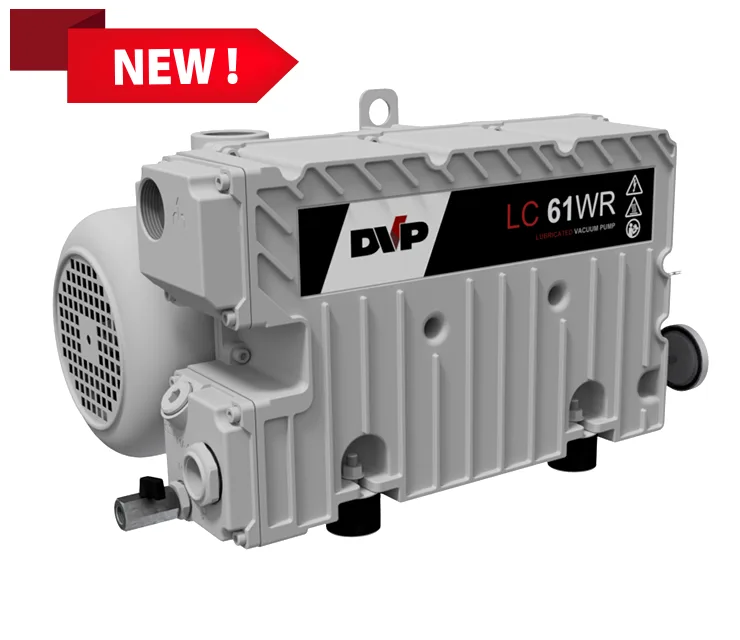 DVP LC 61WR single-stage, oil-lubricated rotary vane vacuum pump built for wet duty, 60 m³/h, supplied by Girovac