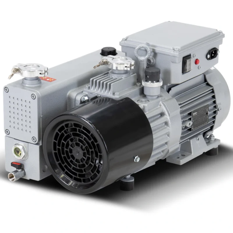 Leybold NEO D manufacturer range photograph showing a single-phase pump; three-phase motors and larger models differ.