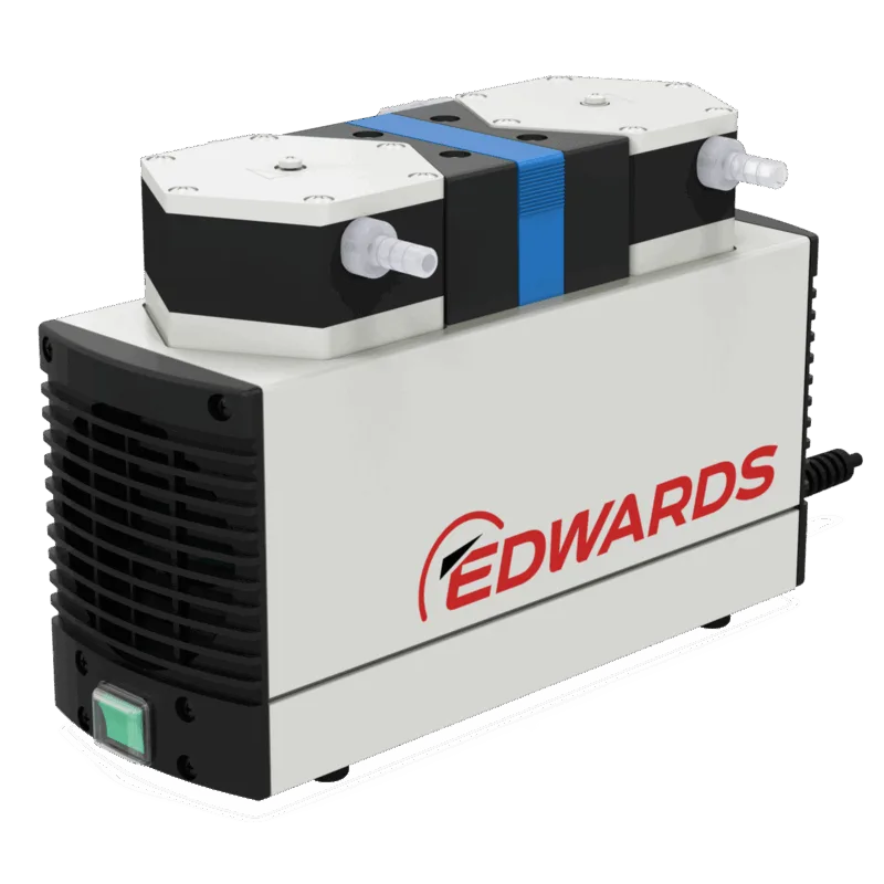 Edwards D-LAB diaphragm pump; manufacturer range photograph, with size and configuration to be confirmed.